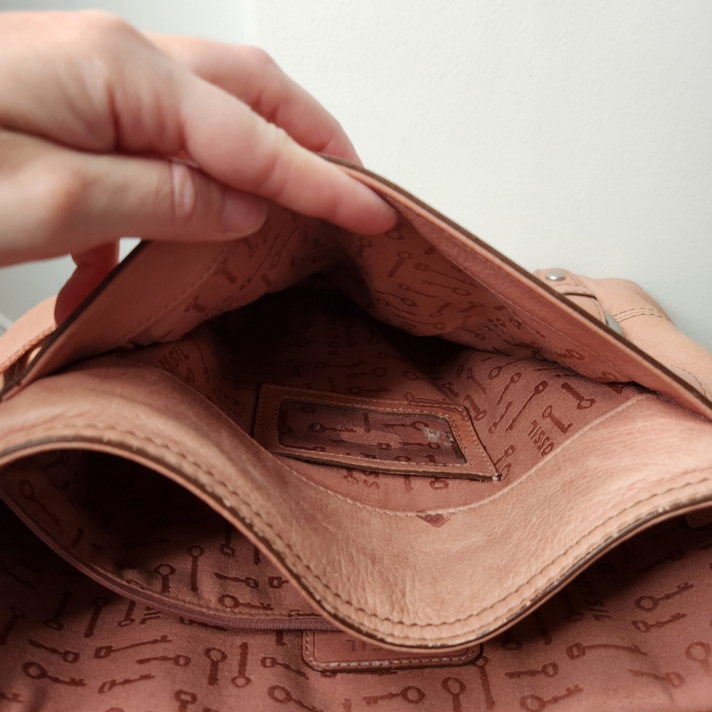 Fossil Maddox Pink "Long Live Vintage 1954" Collection Messenger Laptop Bag - Picture 14 of 16